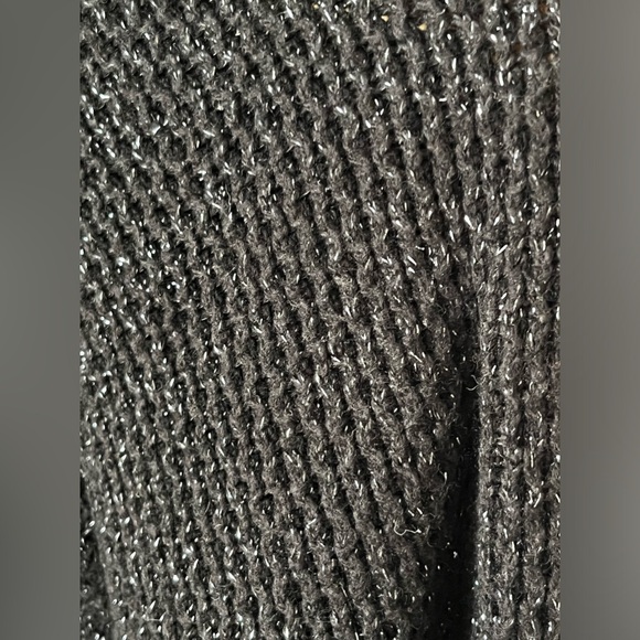 Women’s Ann Taylor Loft Black Sparkle Crew Tunic Knitted Sweater - Picture 10 of 14